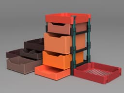 Versatile Stackable Storage Box System 3d model