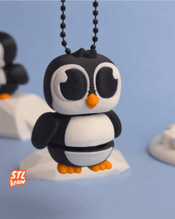 Flexi articulated penguin - Standing pose 3d model