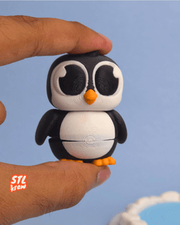 Flexi articulated penguin - Standing pose 3d model