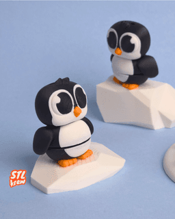 Flexi articulated penguin - Standing pose 3d model