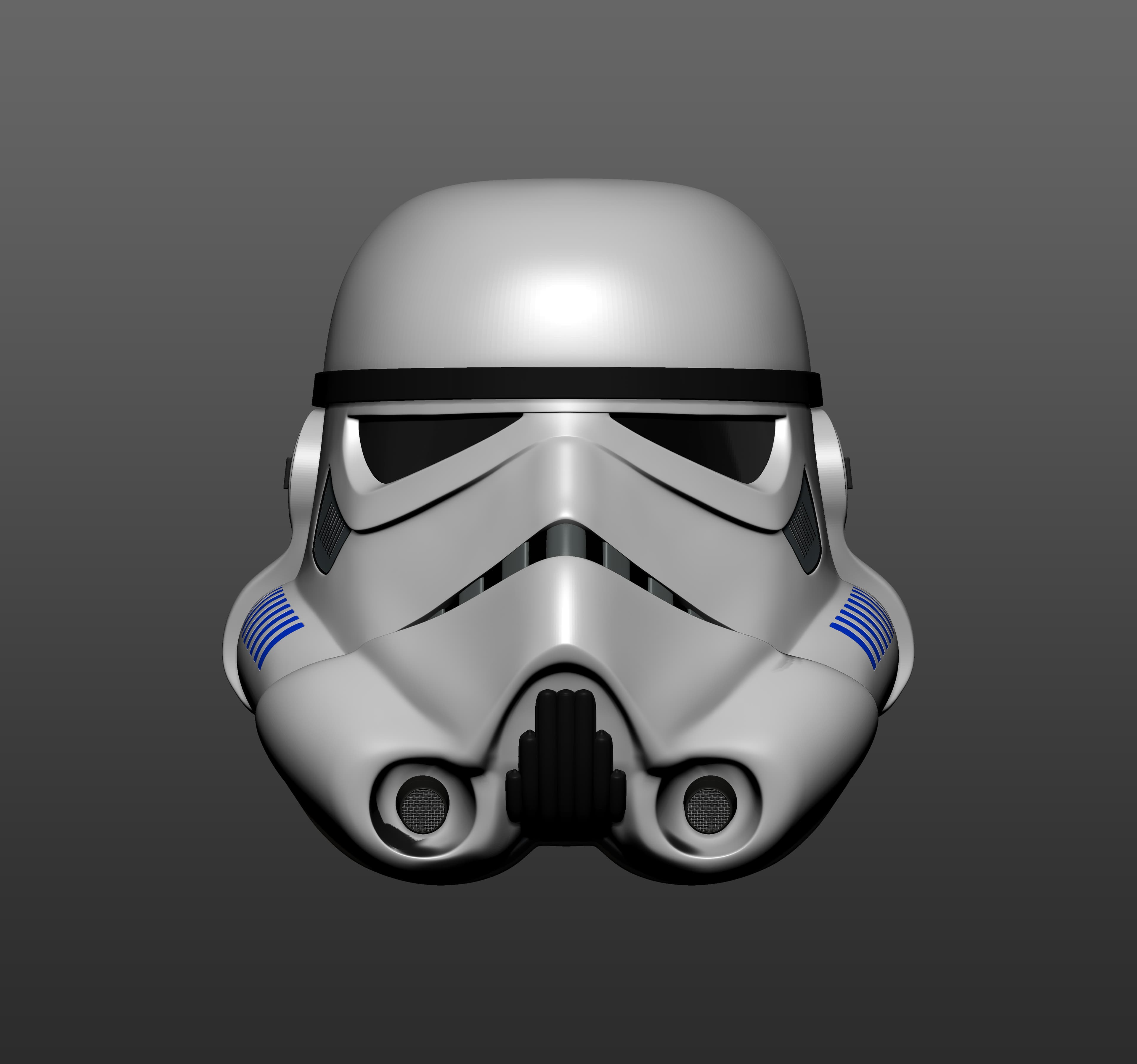 StormTrooper Helmet With Interior Details 3d model