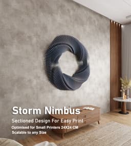 Storm Nimbus Wall Sculpture Model 3D Print Model 3d model