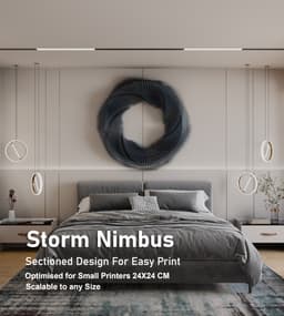 Storm Nimbus Wall Sculpture Model 3D Print Model 3d model