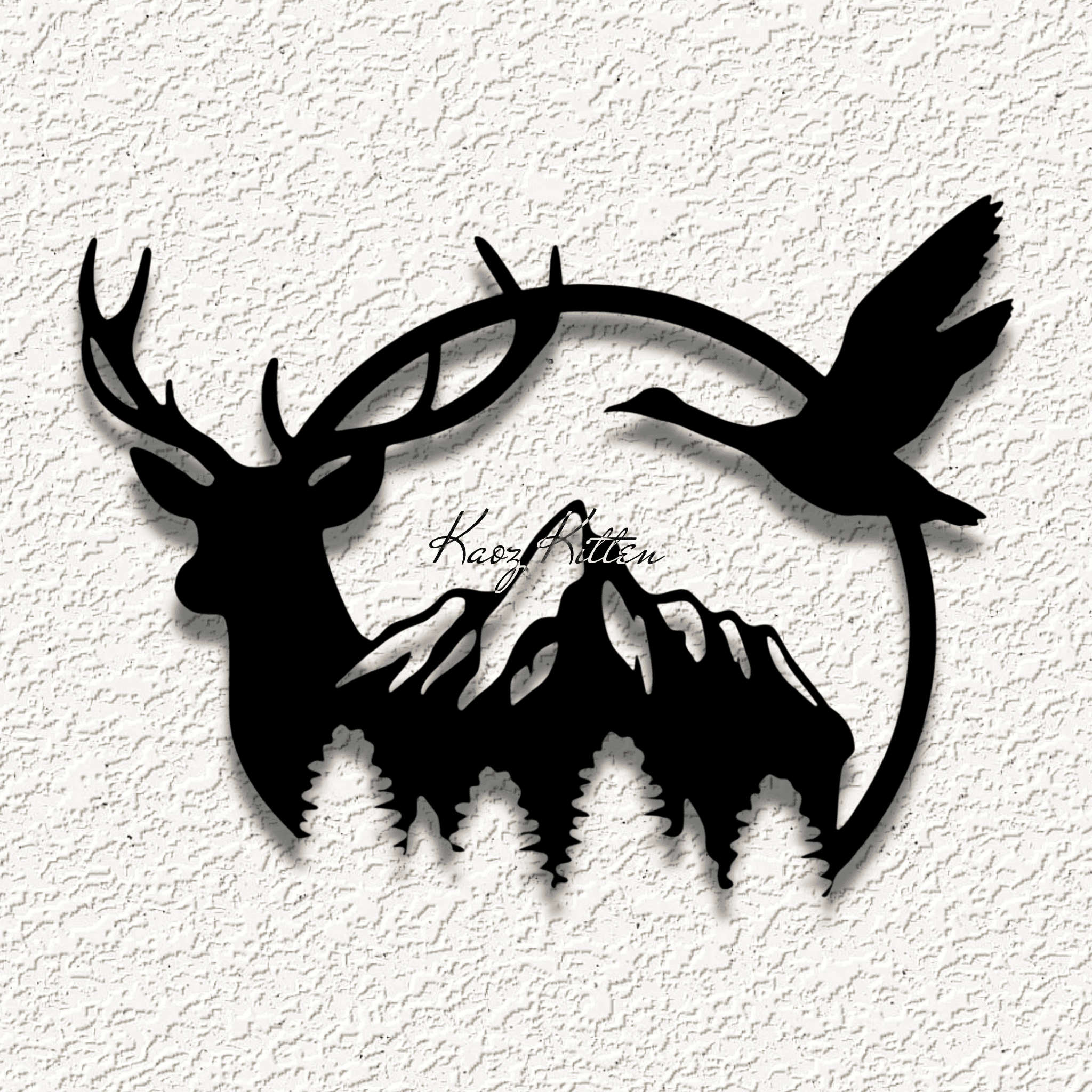 deer goose WALL ART HOME DECOR 3d model