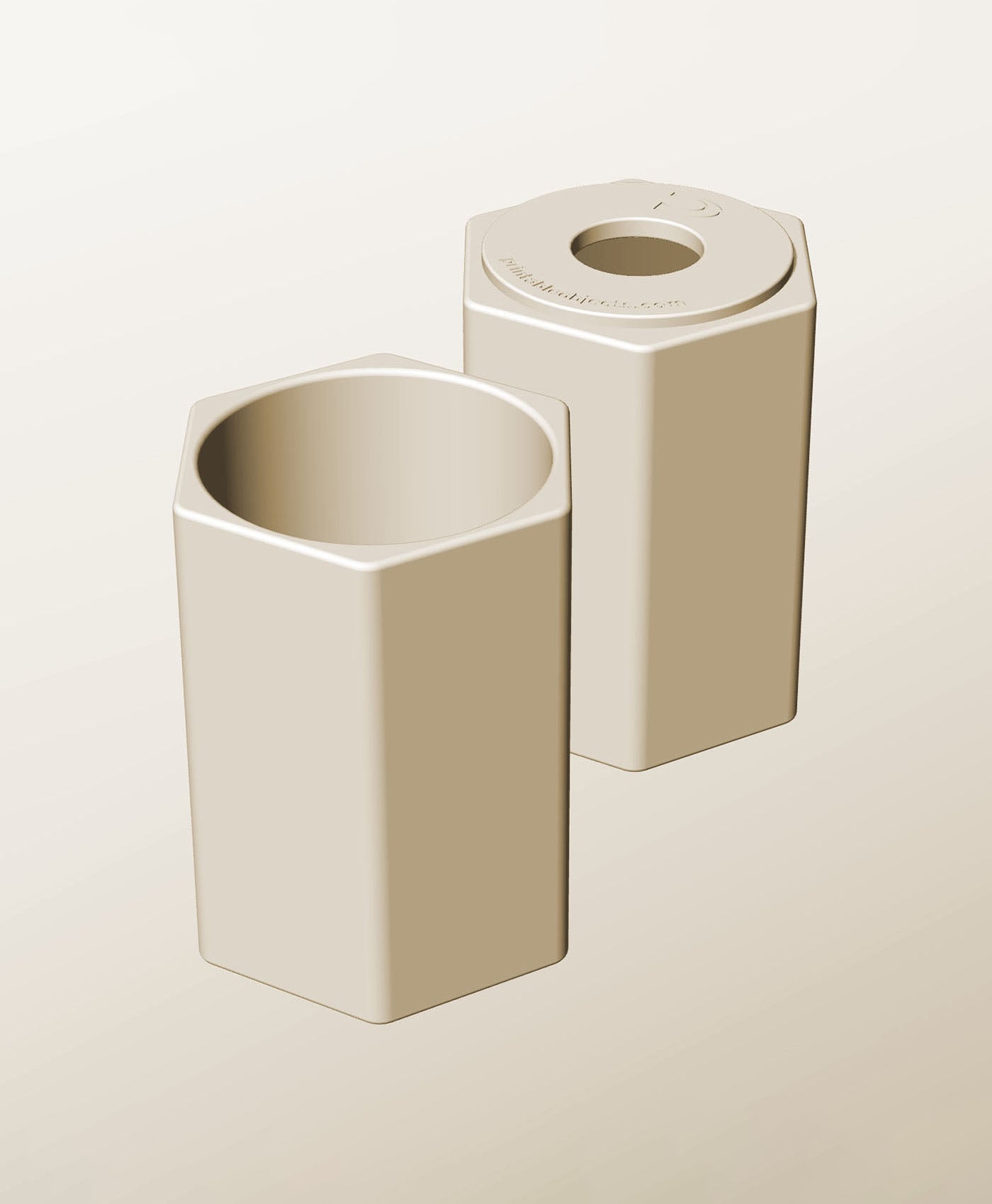 CH96-150-P Pierced container modular stackable module bin box 3d model