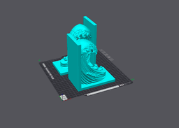 Wave bookends 3d model