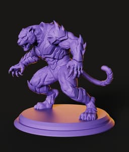 Armored Tiger Warrior STL | Fantasy 3D Print | HighDetail 3d model