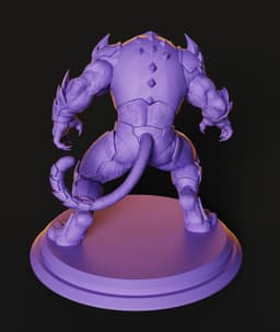 Armored Tiger Warrior STL | Fantasy 3D Print | HighDetail 3d model
