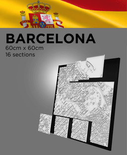 BARCELONA, Skyline 3d map 3d model