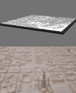 BARCELONA, Skyline 3d map 3d model