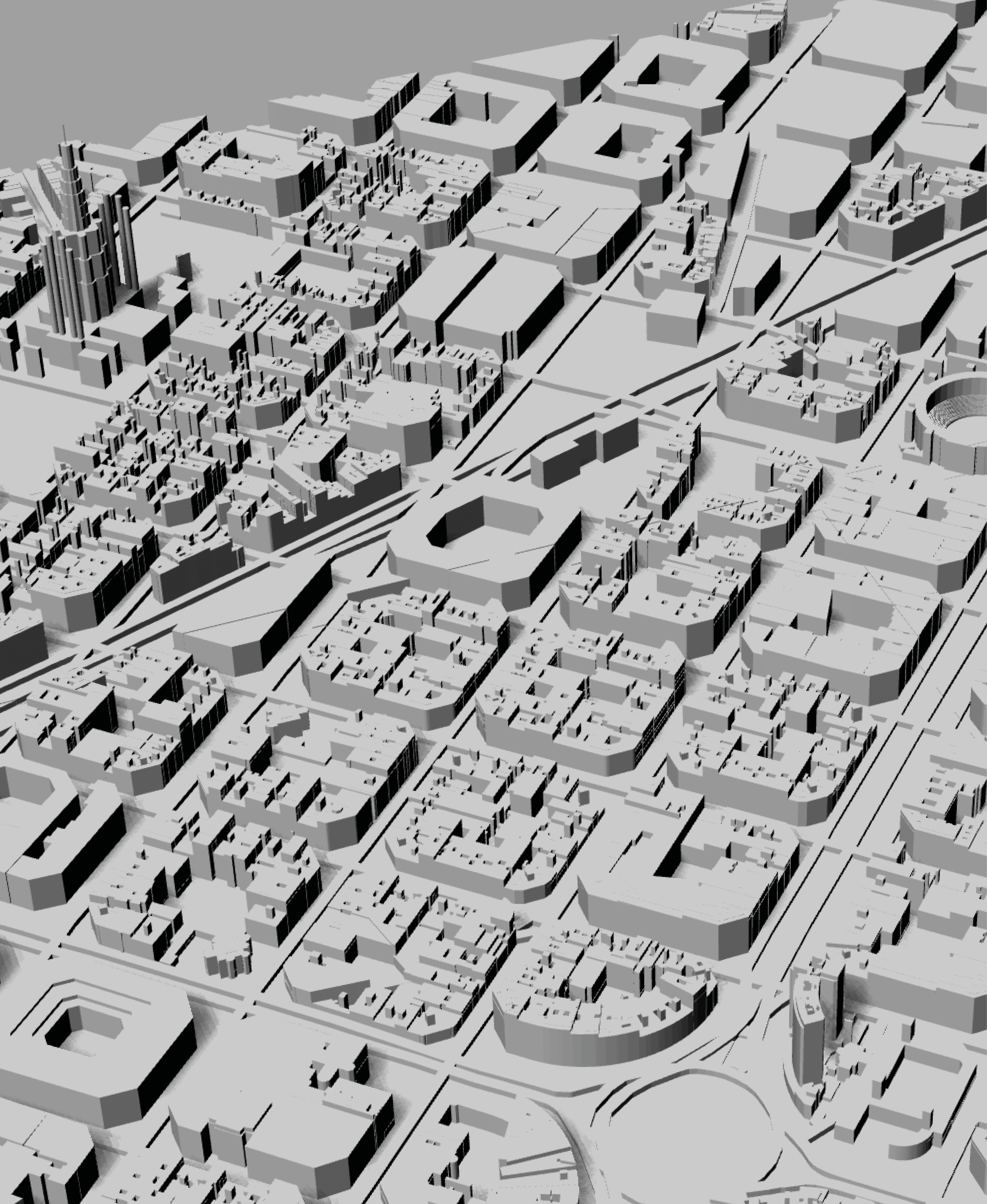 BARCELONA, Skyline 3d map 3d model