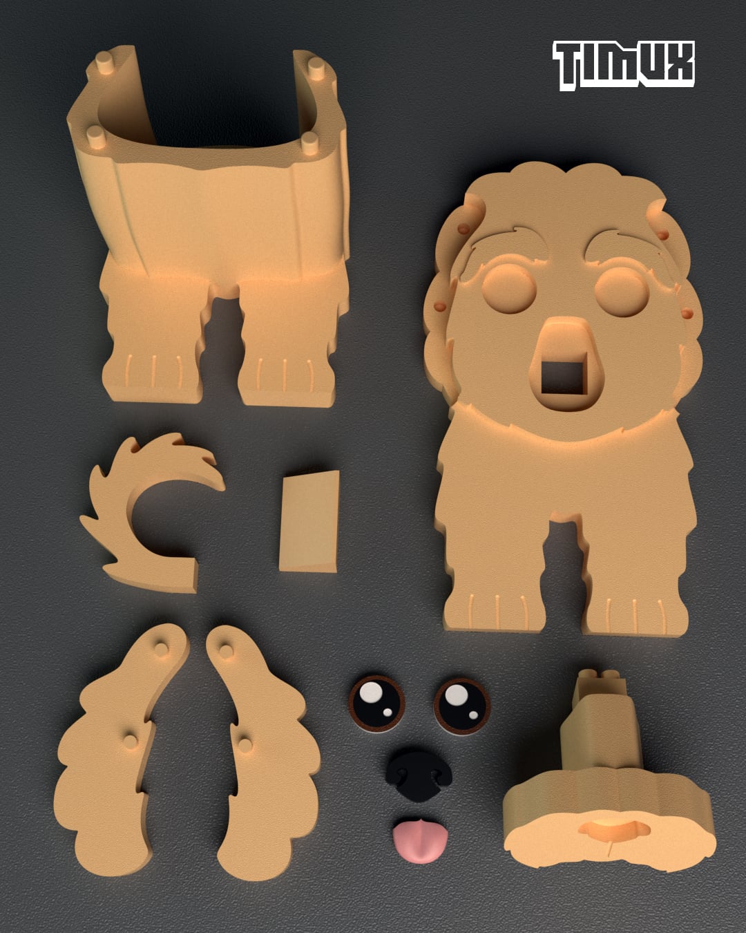 DOODLE GLASSES HOLDER 3d model