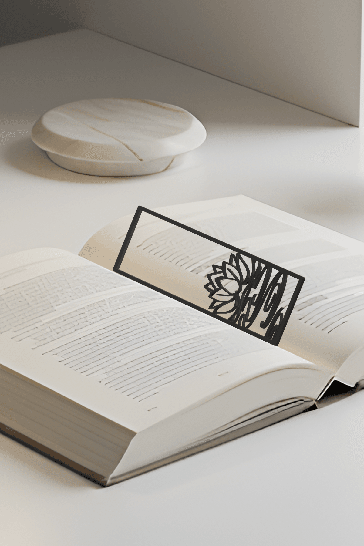 Lotus Bookmark, Gift Idea 3d model