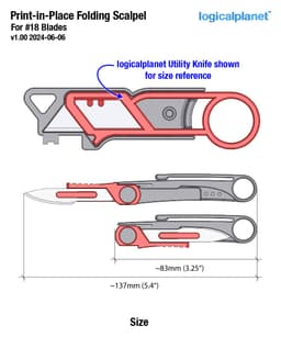 Print-in-Place Folding Scalpel 3d model