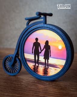 VINTAGE BICYCLE CLOCK HOLDER AND PHOTO FRAME 3d model