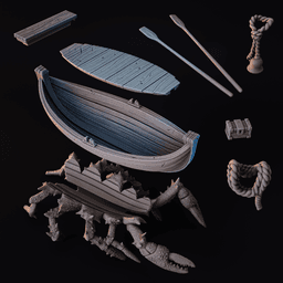 Swamp Walker | Monstrous Crab Rowboat 3d model