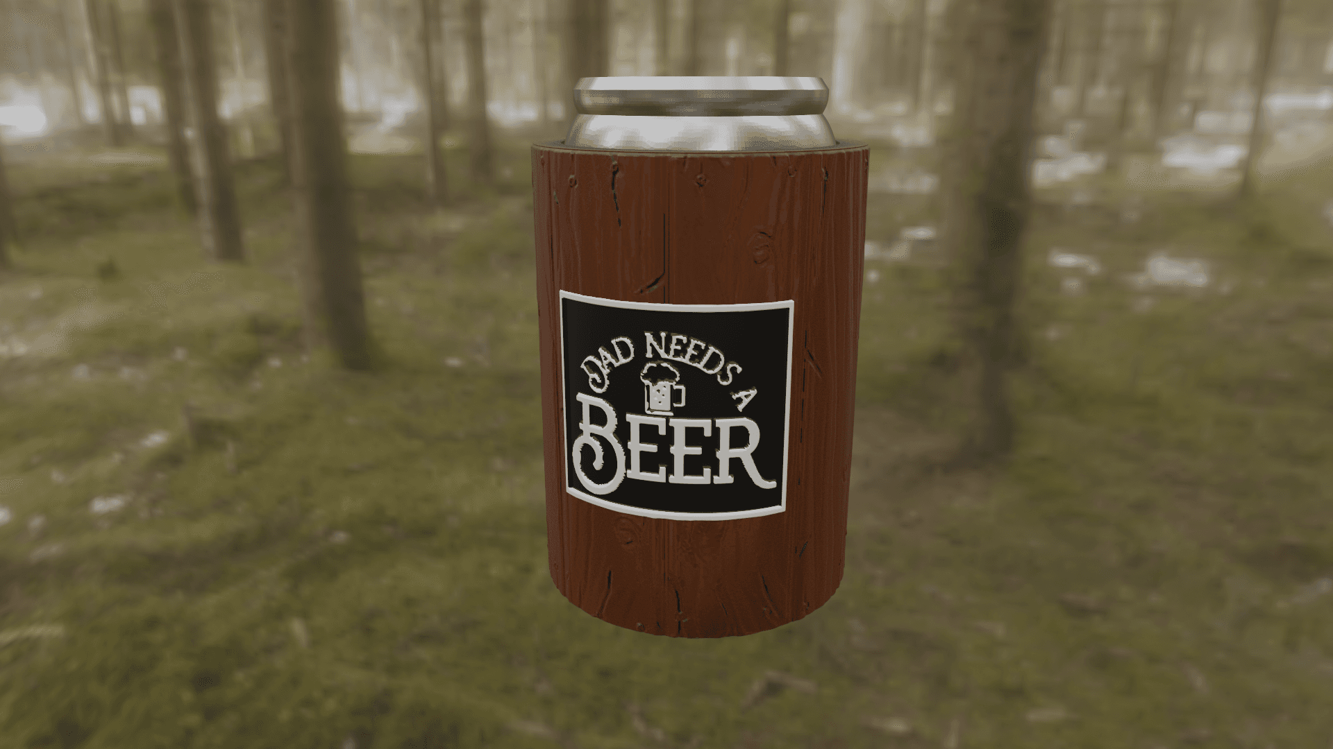 Dad Needs A Beer Can Holder / Koozie 3d model