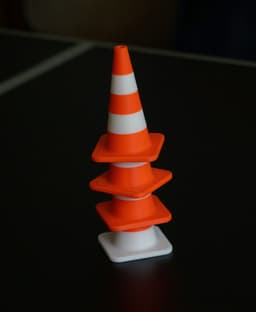 Modular Traffic / Construction Cone (Tabletop Miniatures) 3d model
