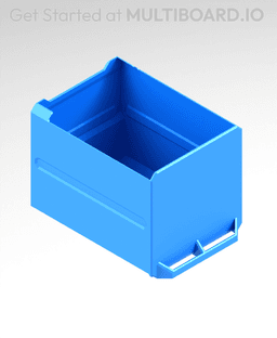 2x2x2.5 LU - Magnetic - Simple Multibin Drawer 3d model