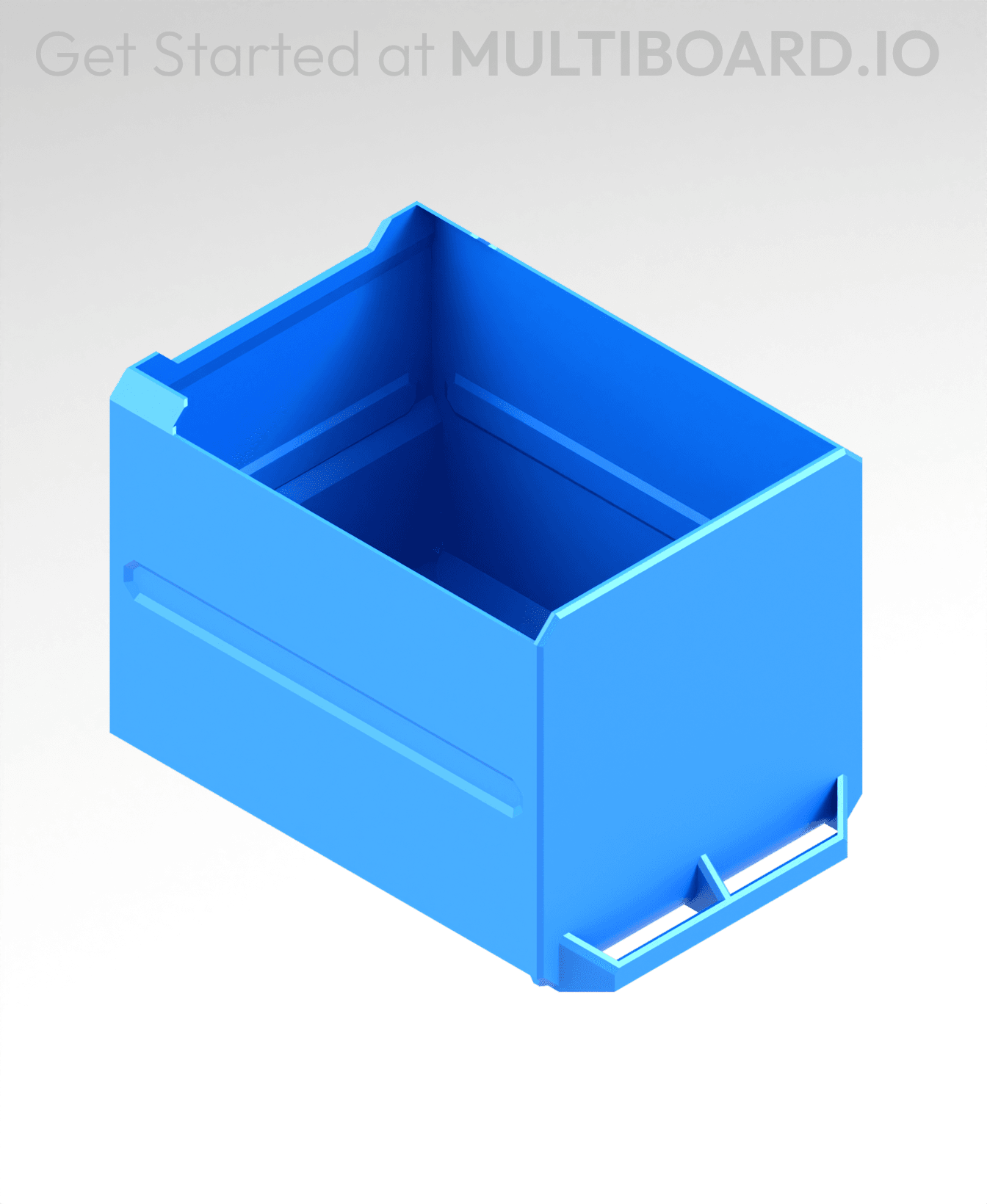 2x2x2.5 LU - Magnetic - Simple Multibin Drawer 3d model