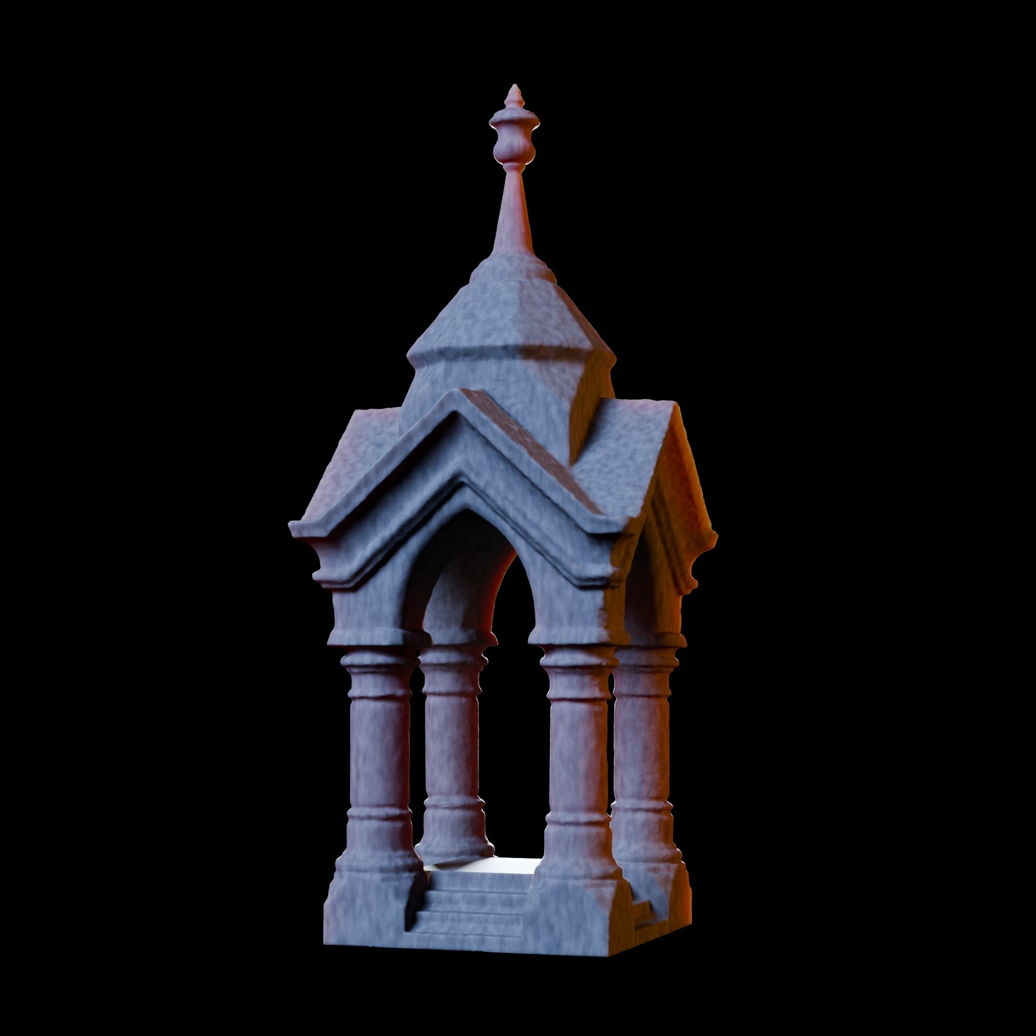 Gothic Wayshrine Chapel | Tabletop Scatter Terrain | FDM Optimized 3d model