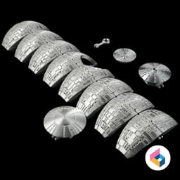 Mechanical planet ornament 3d model