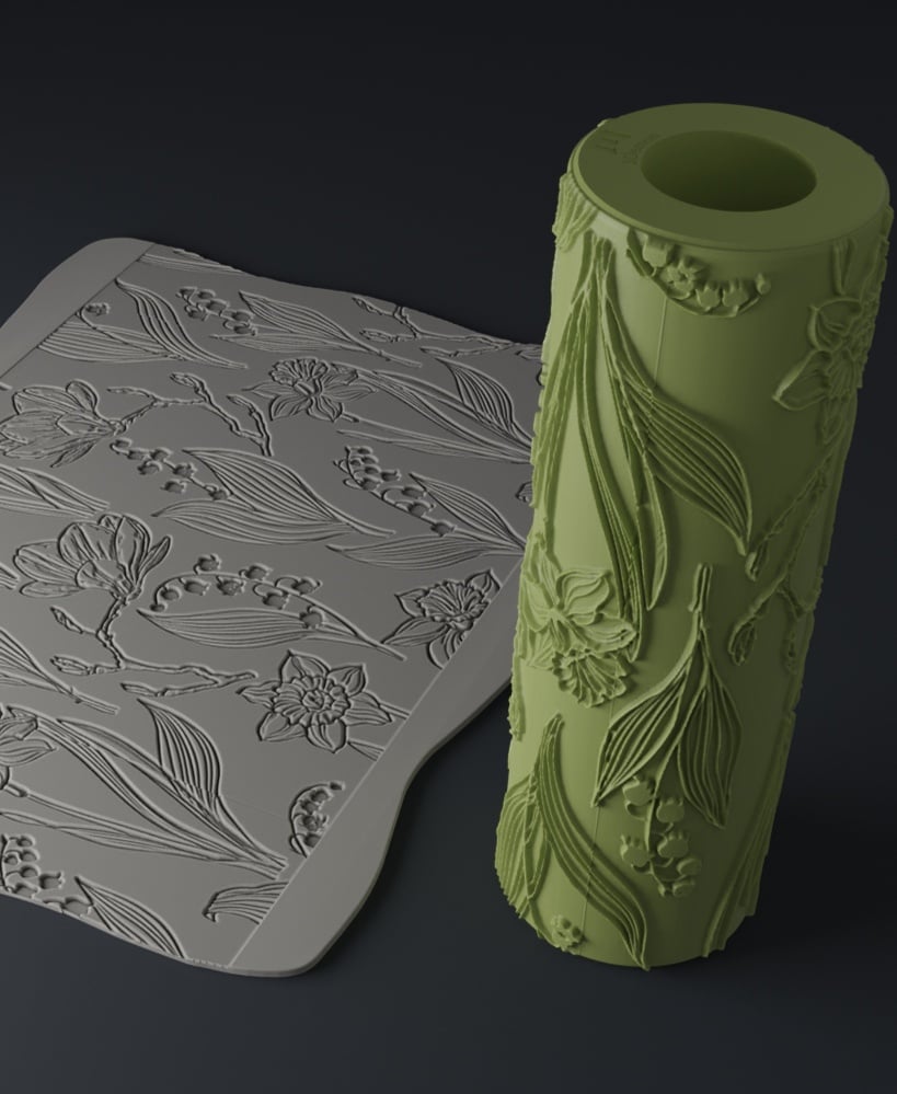Texture Rollers - Spring Flowers 3d model