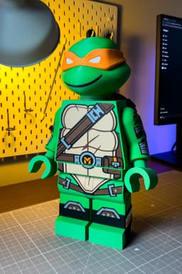 TMNT Michelangelo Modular Figure 3d model