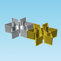 Shuriken 0034, nestable box (v2) 3d model