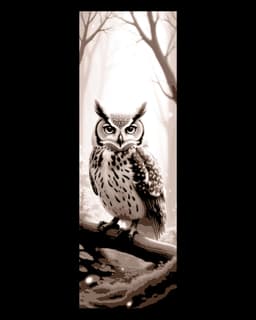 The owl watching every move - Set of Bookmarks 3d model