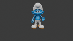 Smurf Inspired Toy Figure 3D Printable Low-poly 3D print model 3d model