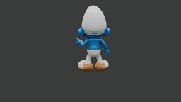 Smurf Inspired Toy Figure 3D Printable Low-poly 3D print model 3d model