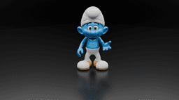 Smurf Inspired Toy Figure 3D Printable Low-poly 3D print model 3d model