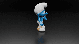 Smurf Inspired Toy Figure 3D Printable Low-poly 3D print model 3d model