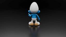 Smurf Inspired Toy Figure 3D Printable Low-poly 3D print model 3d model