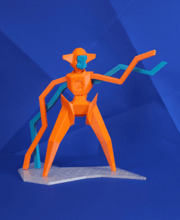 Deoxys Normal Low Poly Pokemon 3d model