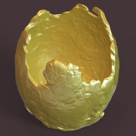UNIQUE SCULPTURAL ORGANIC PLANTER 3d model