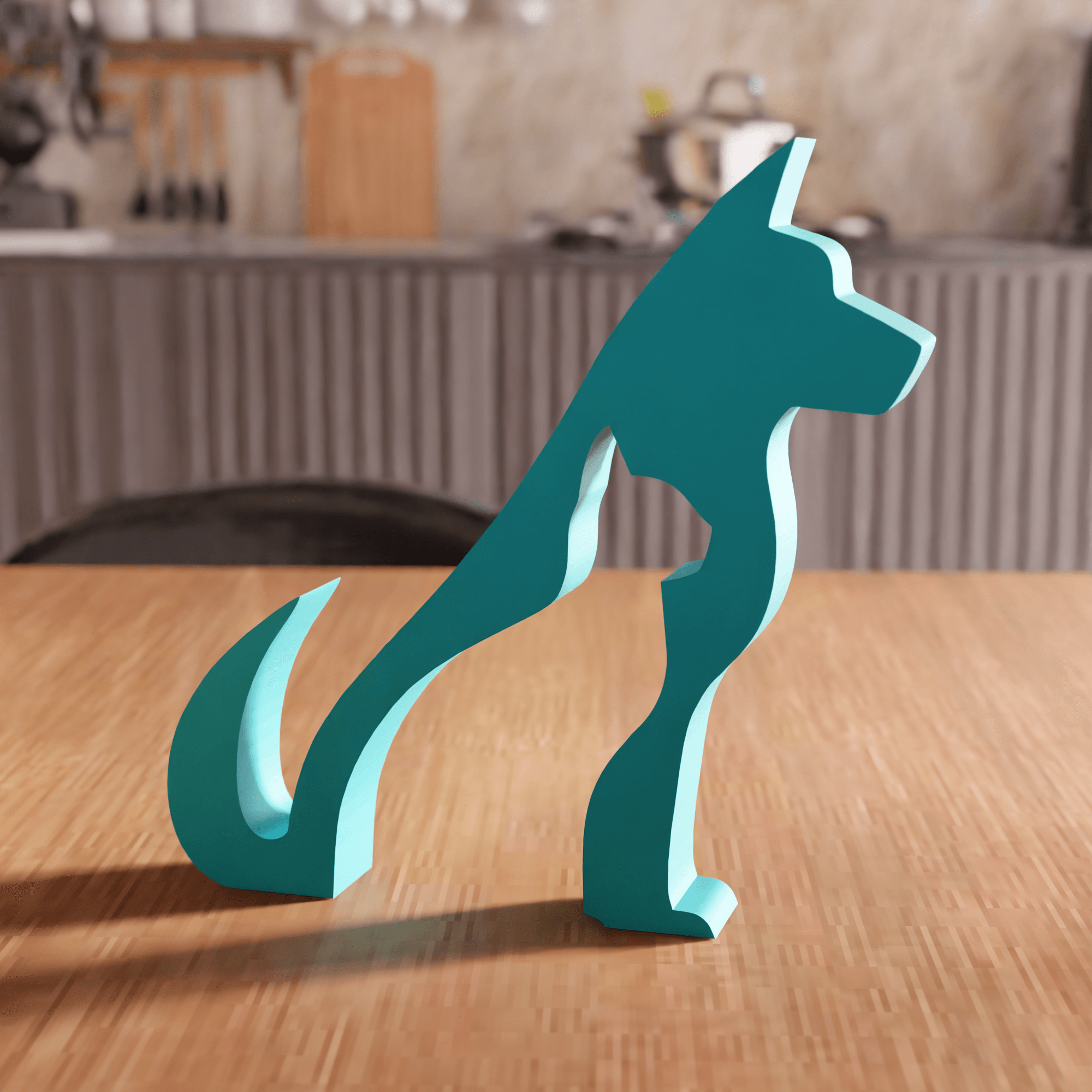 Interlocking Pet Family Sculpture 3d model
