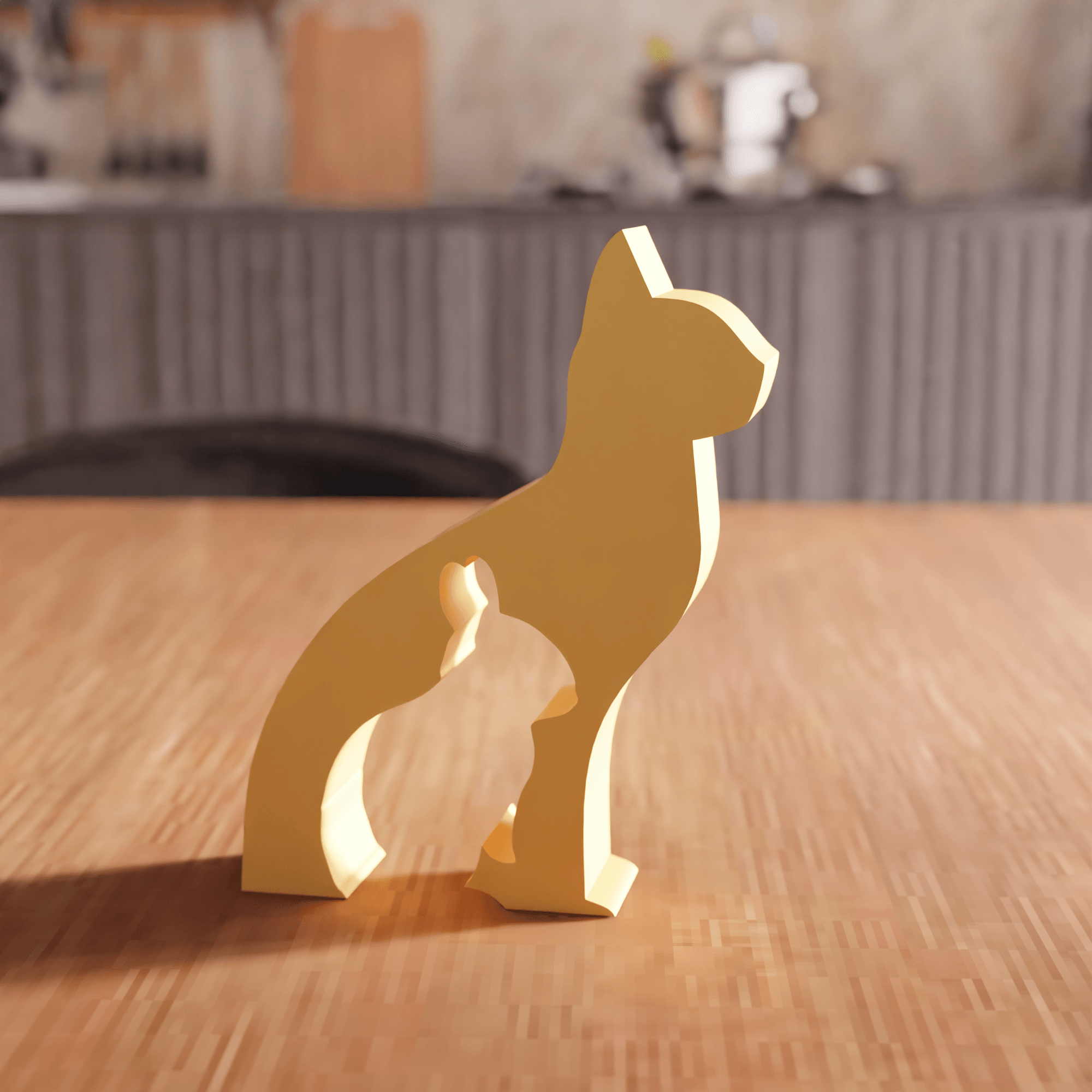 Interlocking Pet Family Sculpture 3d model