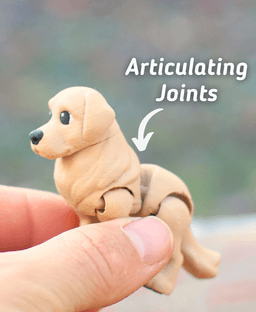 Golden Retriever - Articulated Ludo Dog 3d model