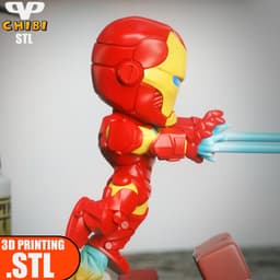 Iron Man vs Captain America Chibi STL for 3D Printing ChibiSTL 3DXM 3d model