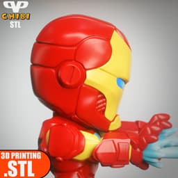 Iron Man vs Captain America Chibi STL for 3D Printing ChibiSTL 3DXM 3d model