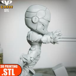 Iron Man vs Captain America Chibi STL for 3D Printing ChibiSTL 3DXM 3d model