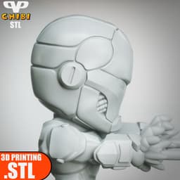 Iron Man vs Captain America Chibi STL for 3D Printing ChibiSTL 3DXM 3d model