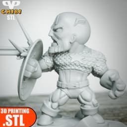 Iron Man vs Captain America Chibi STL for 3D Printing ChibiSTL 3DXM 3d model