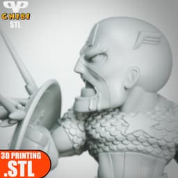 Iron Man vs Captain America Chibi STL for 3D Printing ChibiSTL 3DXM 3d model