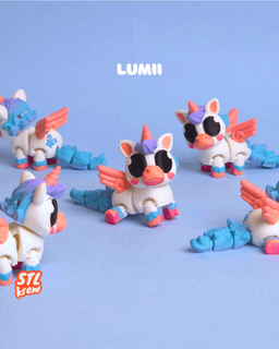 Cute articulated Unicorn - Lumii 3d model