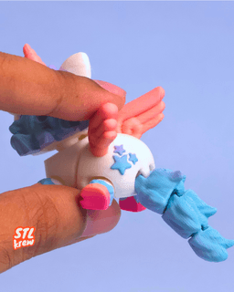 Cute articulated Unicorn - Lumii 3d model