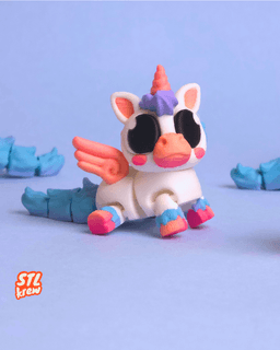 Cute articulated Unicorn - Lumii 3d model