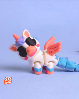 Cute articulated Unicorn - Lumii 3d model